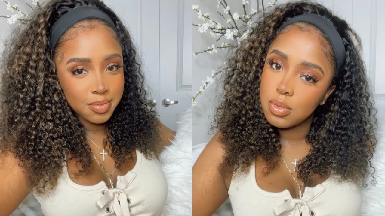 Honest Hair Review! Curly Highlight Headband Wig Ft My Quality Hair