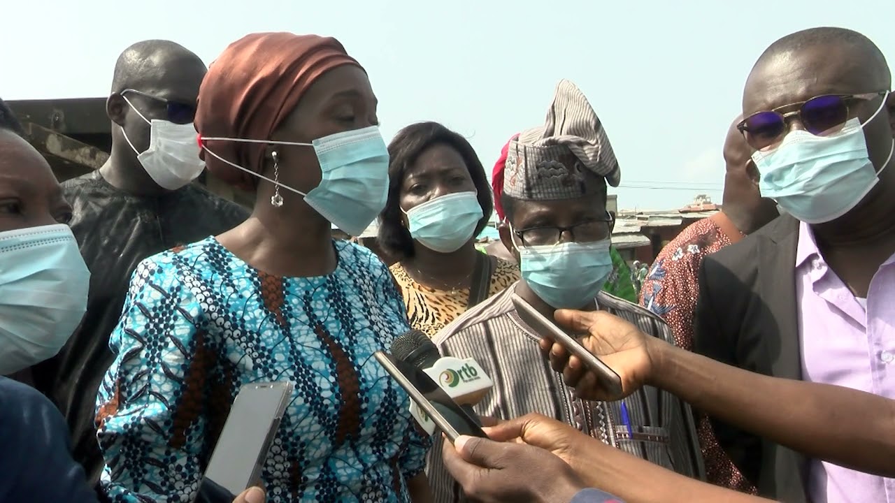 Incendie Dantokpa :  visite du ministre du commerce