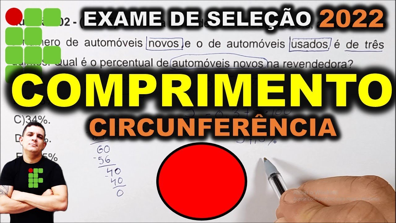 🟢 IF - 2022 | 9ªAULA - COMPRIMENTO DA CIRCUNFERÊNCIA | IFRN, IFAL, IFPE,IFMA, IFES,IFMG,IFGO.