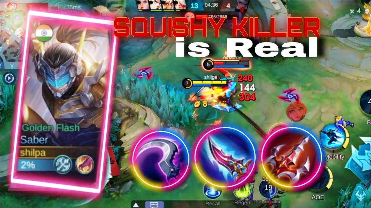SABER 100%  (SQUISHY KILLER) is low rank GOD??