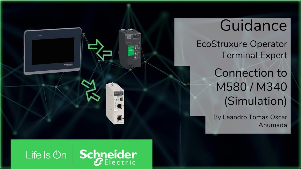 Подключение EcoStruxure Control Expert к EcoStruxure Operator Terminal Expert