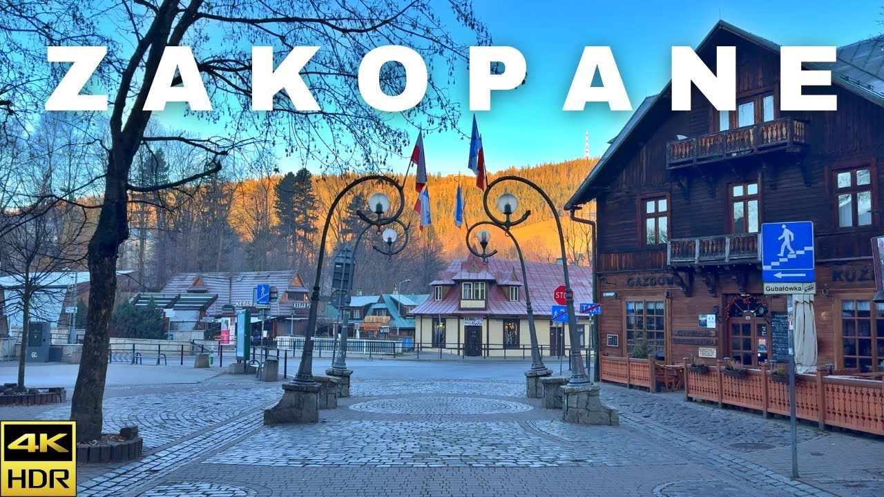 🏔️ Exploring a Polish Mountain Town 🏞️🇵🇱 | Sunrise Walk in Zakopane | 4K HDR