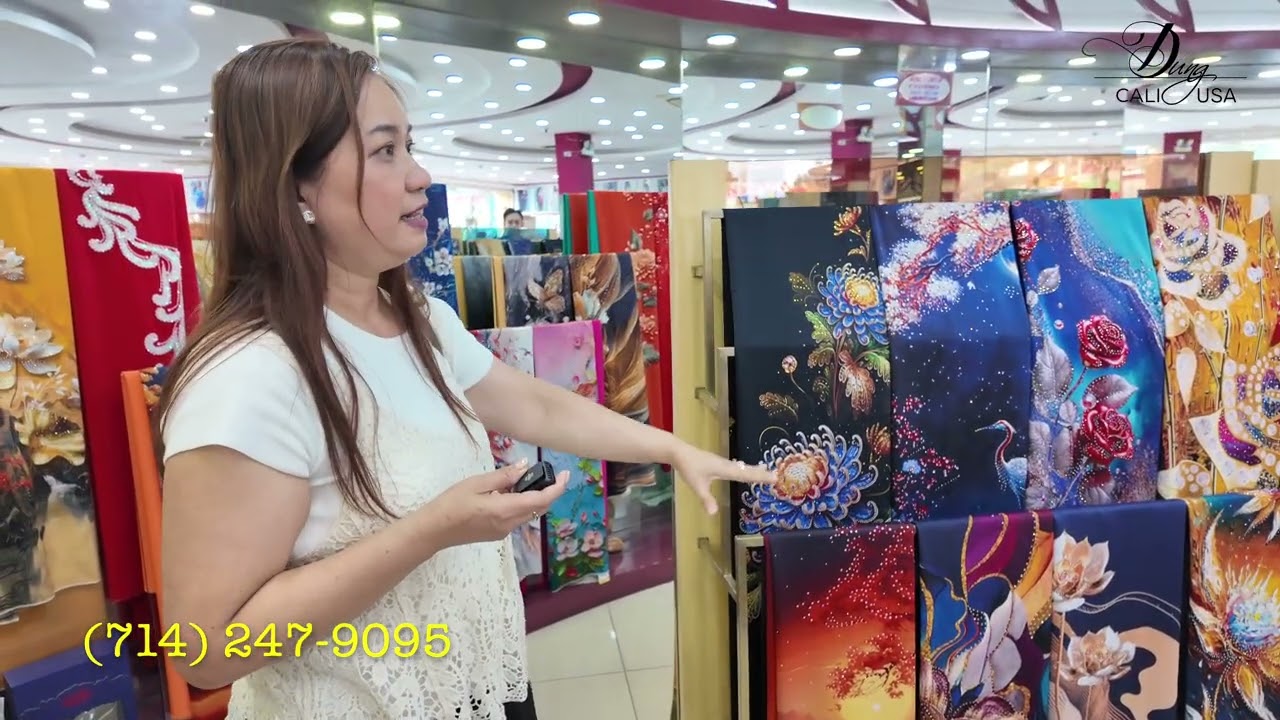 Vietnam #3: THAM QUAN. SHOWROOM GẤM THÁI TUẤN #dungcaliusa #aodai