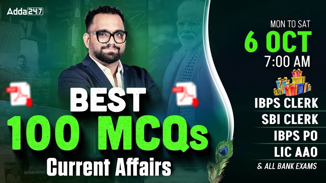 Current Affairs Best 100 MCQs | 6 Oct Current Affairs 2025 | Daily Current Affairs By Ashish Gautam