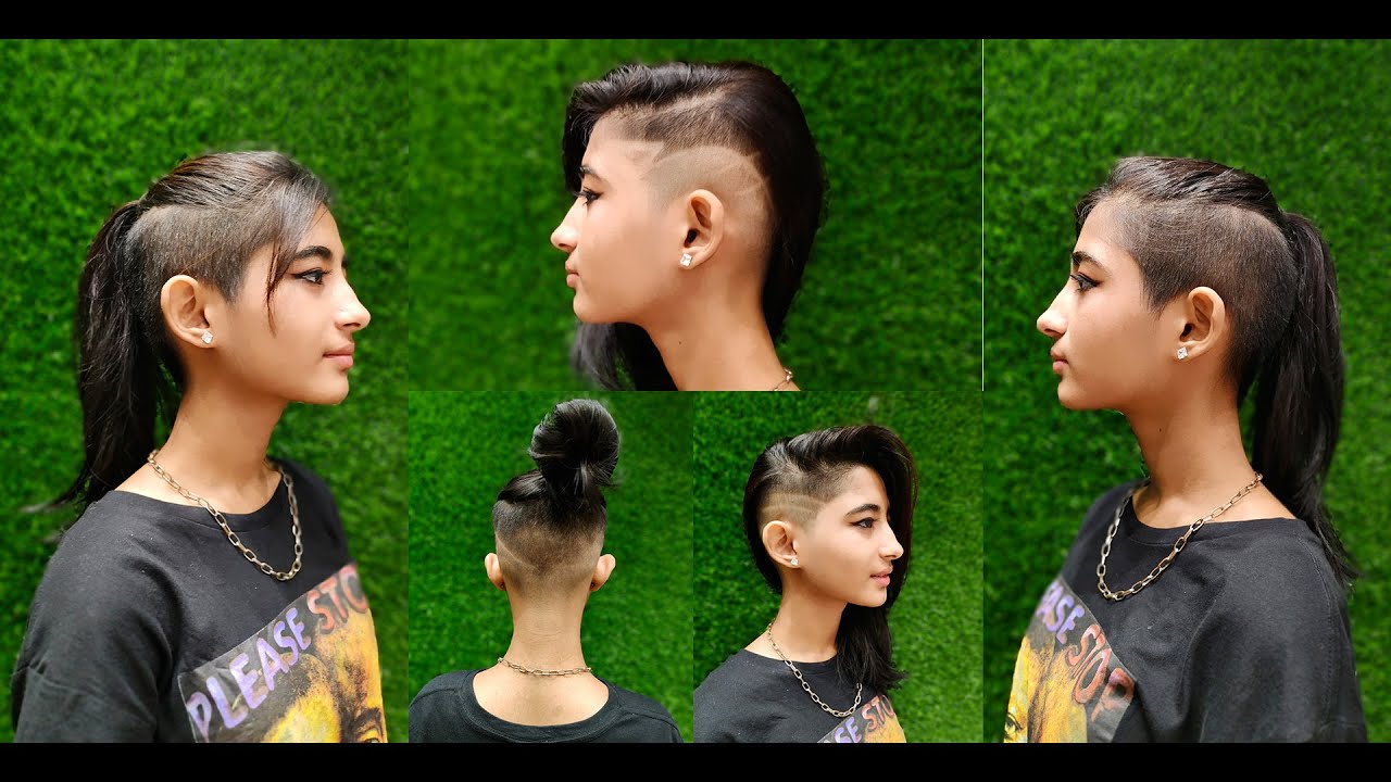 After Getting Half Head Shave Look She Came For Undercut Tattoo Pineapple Salon | Summer 2023