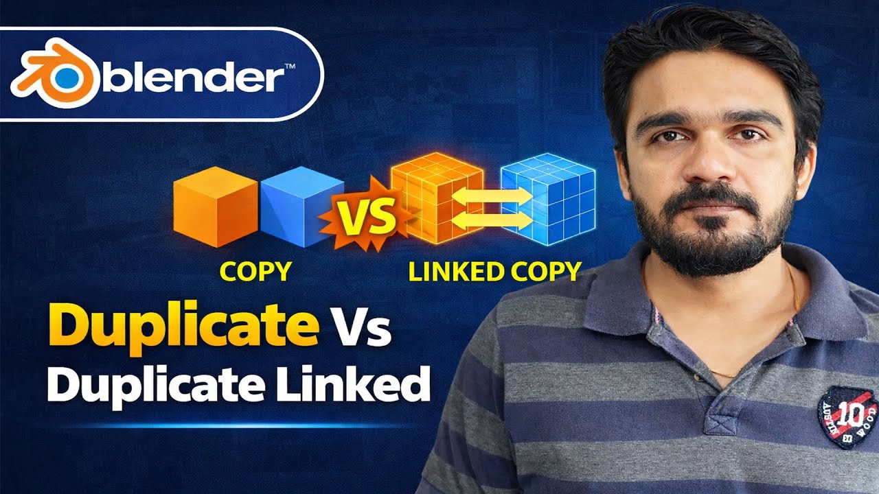 Blender Duplicate vs Duplicate Linked Explained in Hindi | Beginner Tutorial