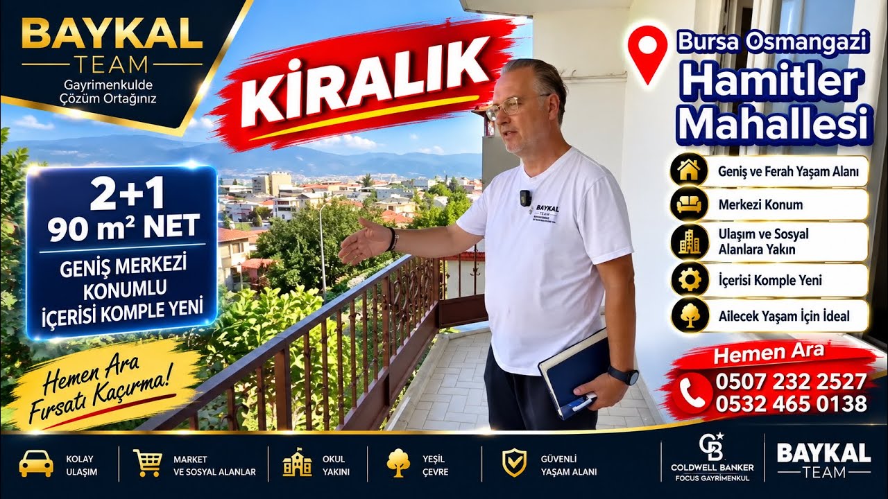 Bursa Osmangazi Hamitler Mahallesi’nde kiralık daire