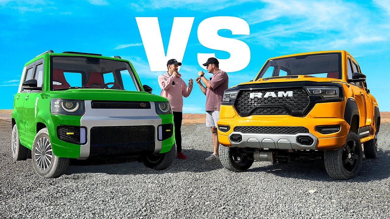 Fake Chinese  Dodge RAM VS Fake Chinese Land Rover Defender