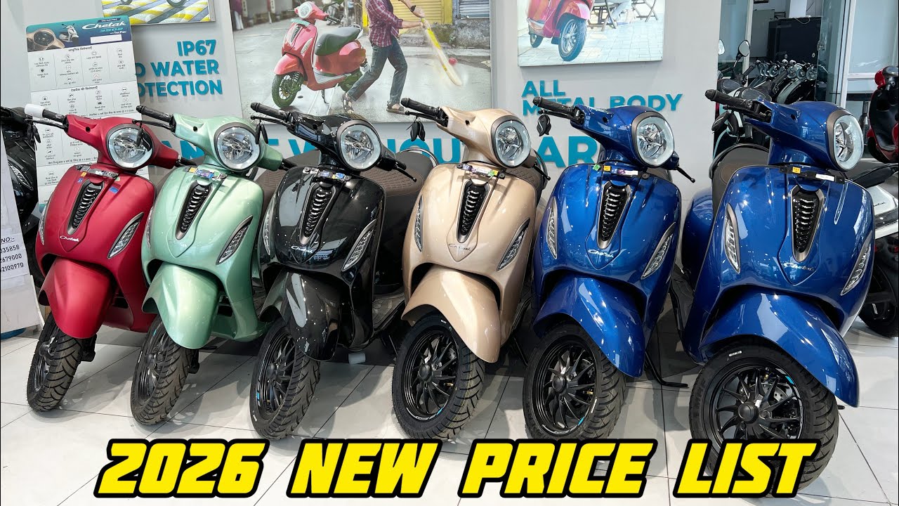 2026 Bajaj Chetak Electric Scooter Latest Price List | 2026 Chetak Electric Scooter New Price List 