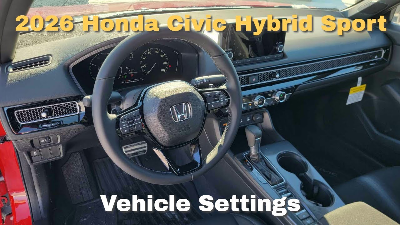 Настройки гибридного спортивного автомобиля Honda Civic 2026 года
