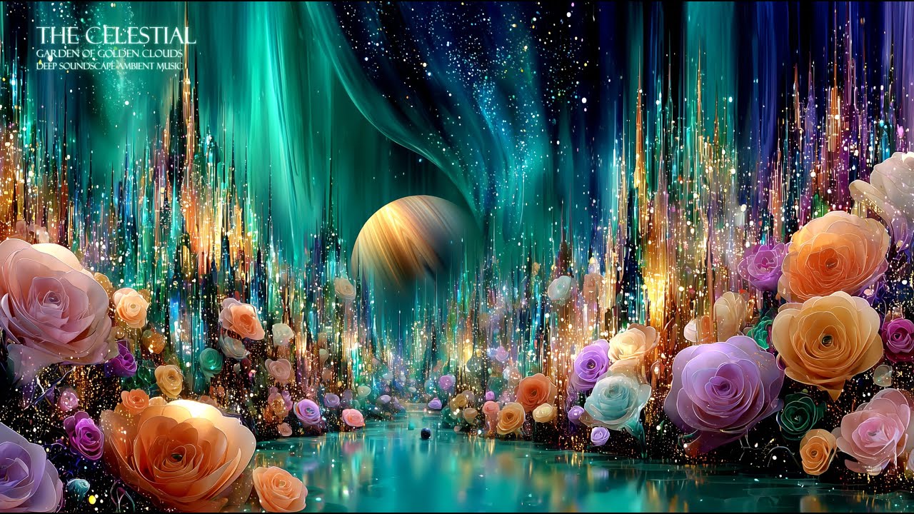 1 Hour of The Celestial Garden of Golden Clouds | Deep Soundscape Ambient Music