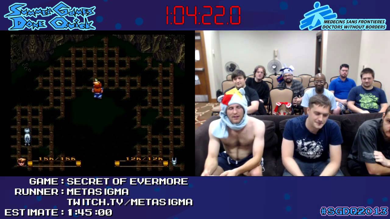 Secret of Evermore [SNES] Speed Run in 1:42:06 by MetaSigma #SGDQ 2013