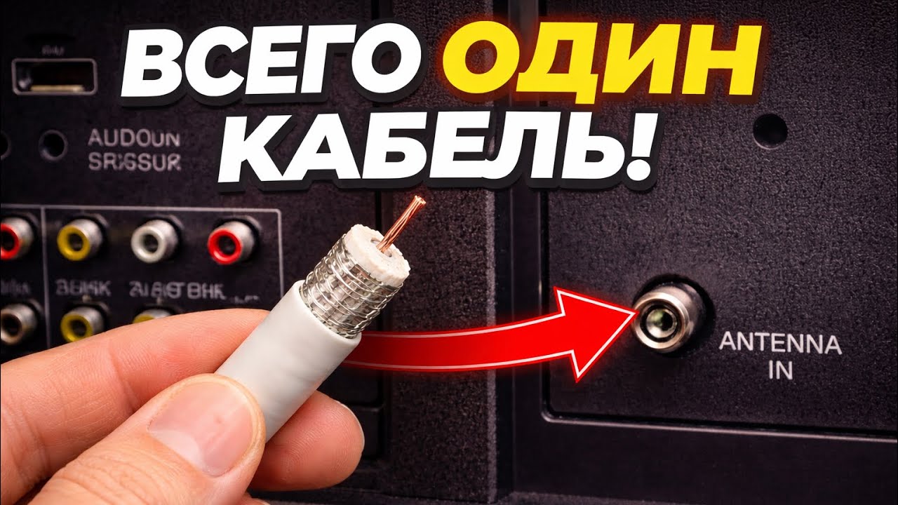 Я просто подключил кабель к ТВ… и появился сигнал 📡