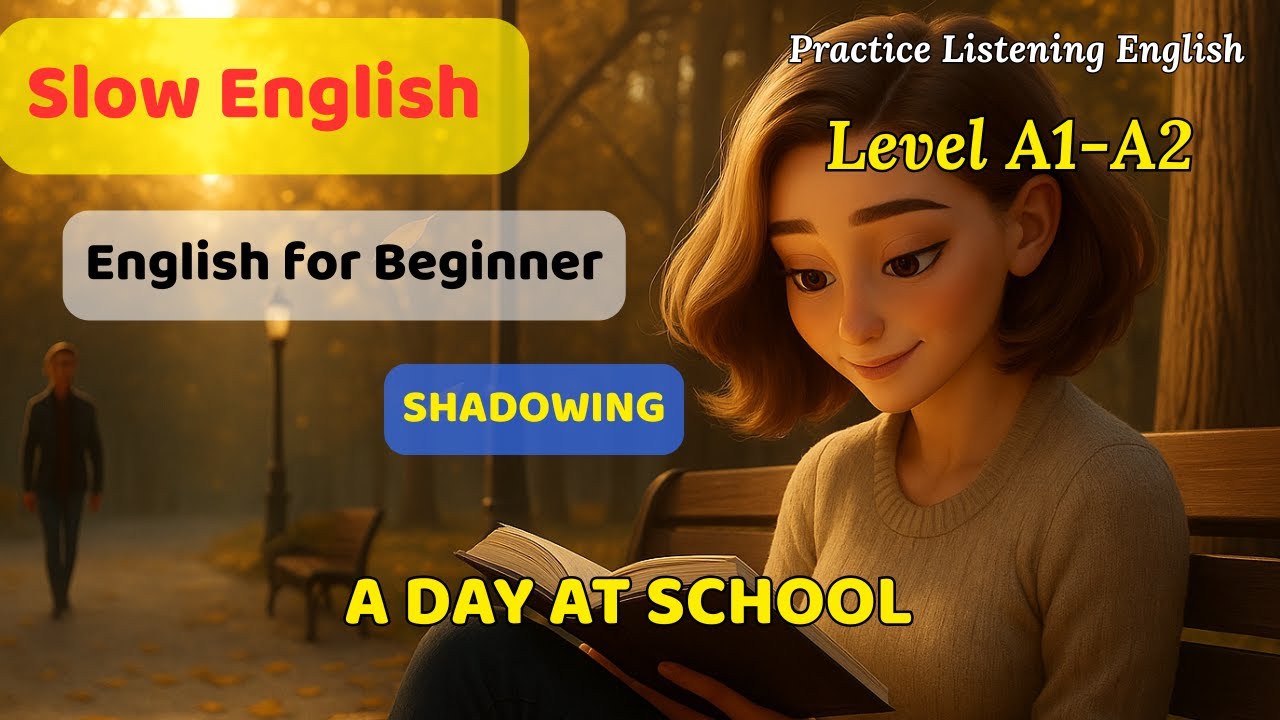 Luyện Nghe Tiếng Anh Cơ Bản - A Day at School | Tiếng Anh cho người mới bắt đầu, người lớn tuổi.