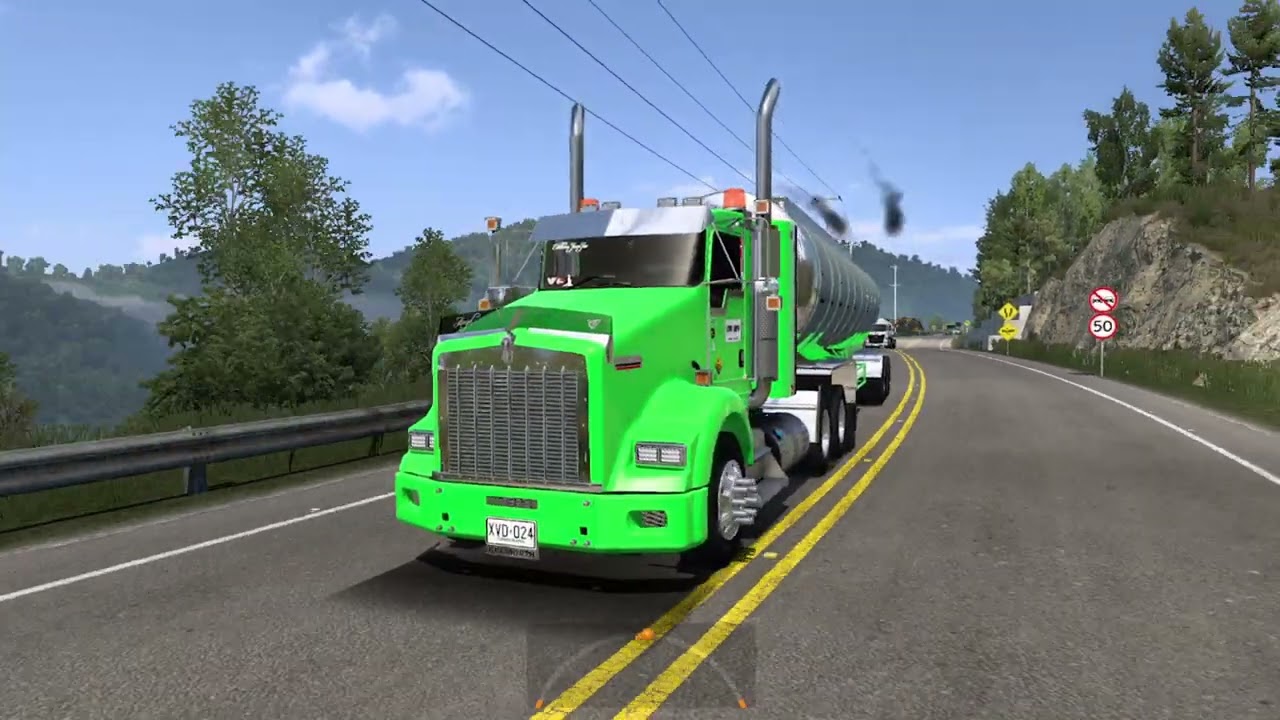 ATS Colombia | KENWORTH T800 | Bajando a puro freno de motor rumbo a Puente Quetame