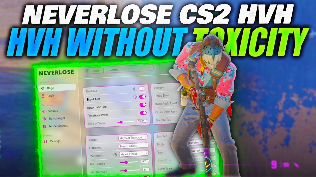 Изучение HVH в CS2 без токсичных серверов (NEVERLOSE HvH)