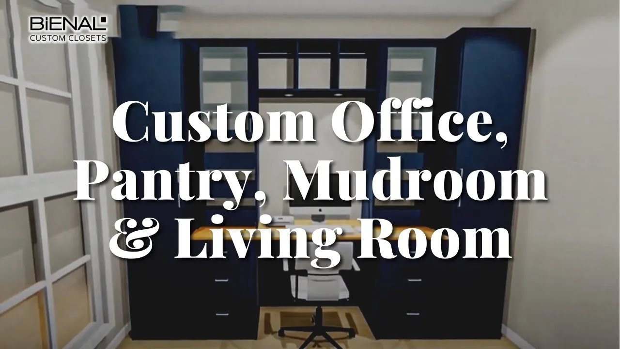 Custom Office, Pantry, Mudroom & Living Room Designed by BIENAL
