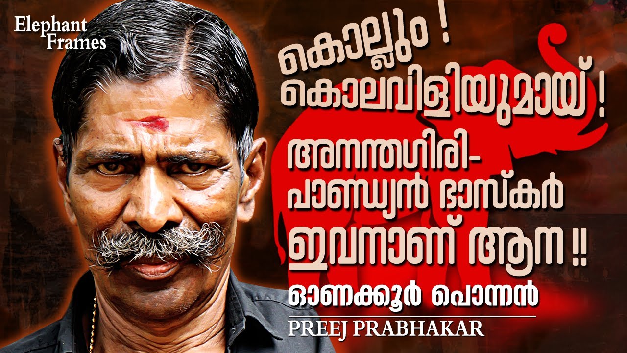 കൊല്ലും കൊലവിളിയുമായ് അനന്തഗിരി പാണ്ഡ്യൻ ഭാസ്കർ | Onakkoor Ponnan | Elephant Frames | PART 7