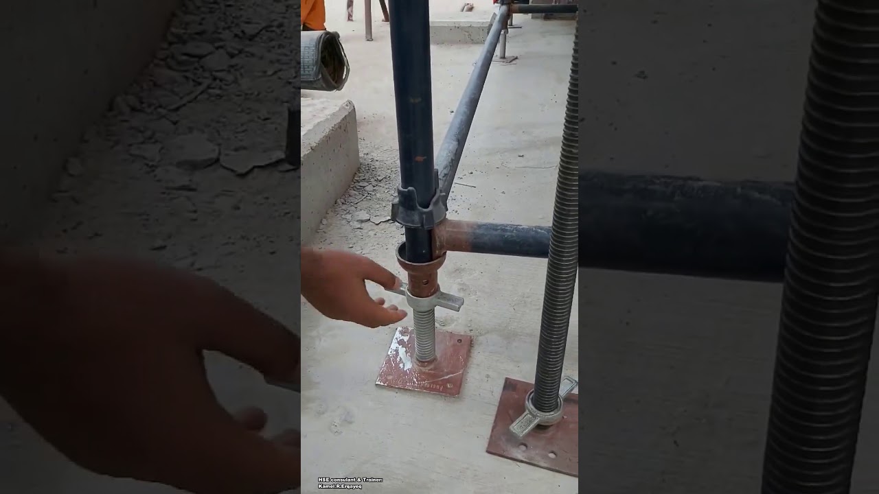 سقالات 2 : قواعد السقالة وكيفية إستخدام ال Screw Jack أو ما يسمي ب الفتيل ؟