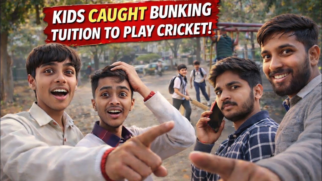 Tuition Bunk Karke Cricket Khel Rahe The… Pakde Gaye 😂🏏