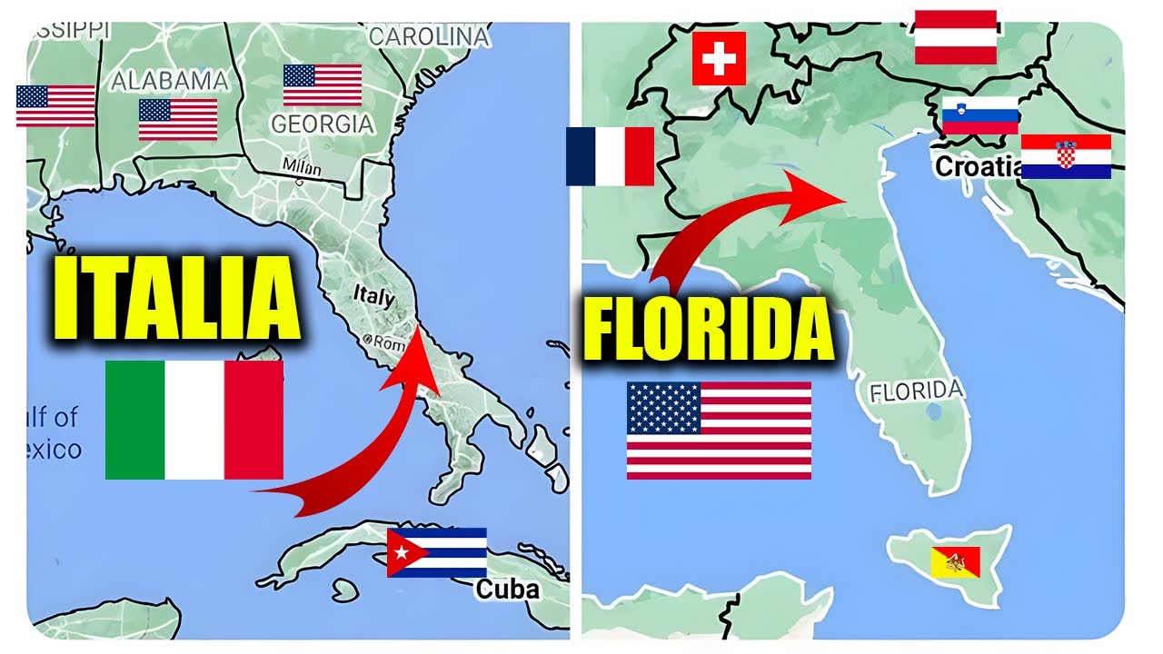 E SE SCAMBIASSIMO ITALIA E FLORIDA?     (MAPPE TERRIBILI)
