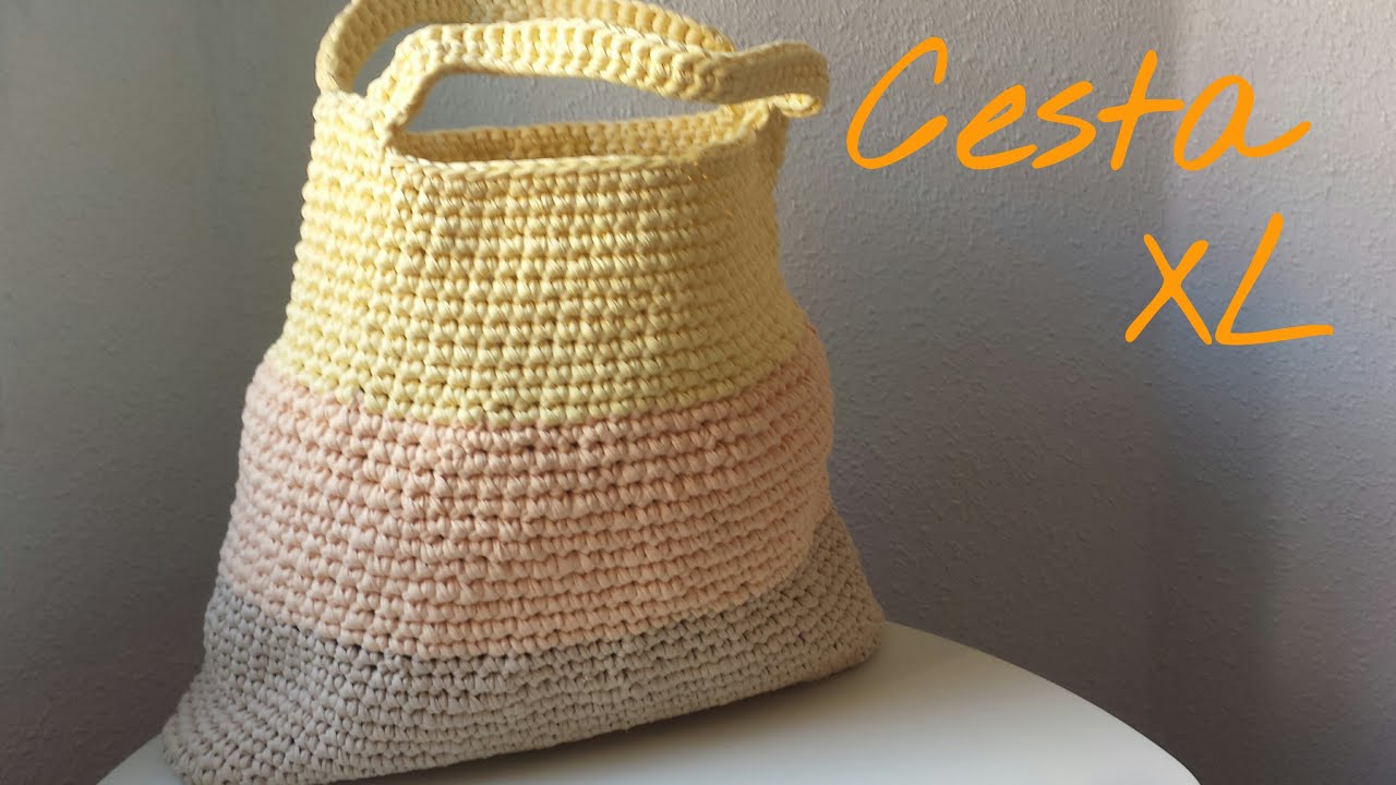 Cesta XL  MULTIUSOS paso a paso ¡TRAPILLO !