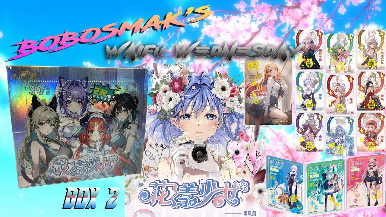 Waifu Wed: GOT THE RARES! - Flower Girl - Series 2 (Box 2) trading card unboxing!
