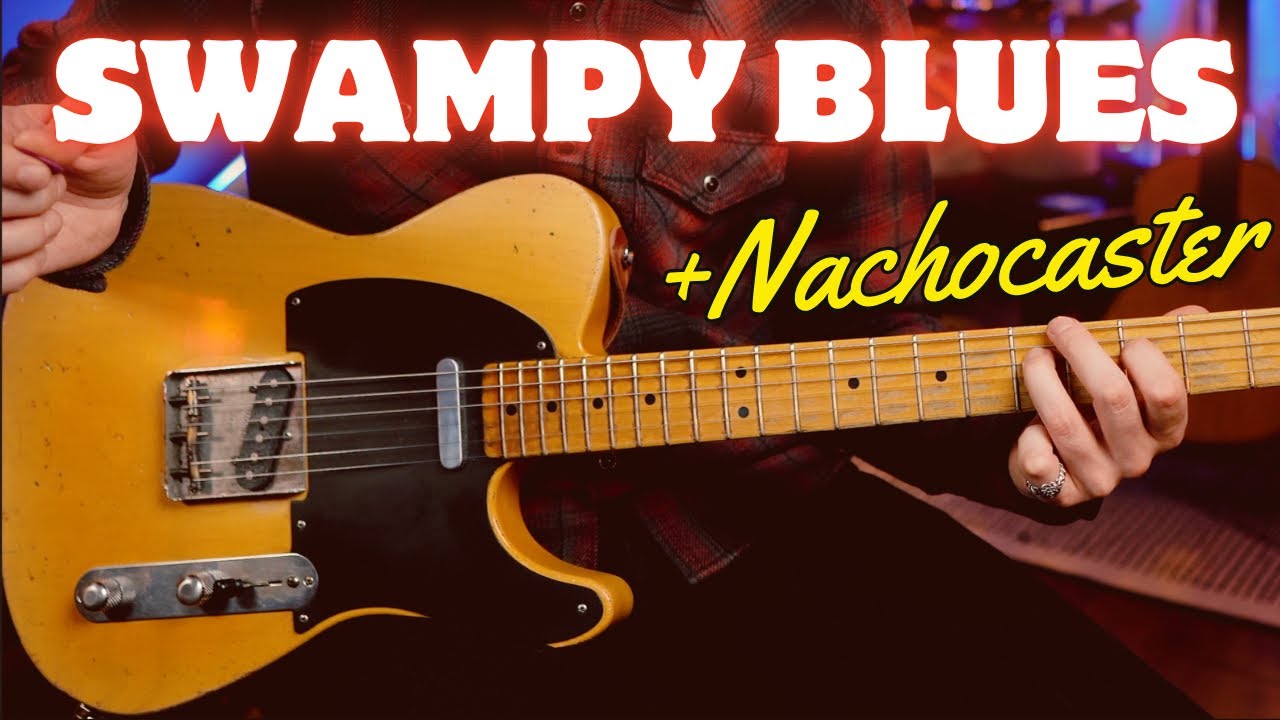 Swampy & Dirty Blues lead study! Juke Joint dive bar guitar solo lesson + Nachocaster tele arrival!