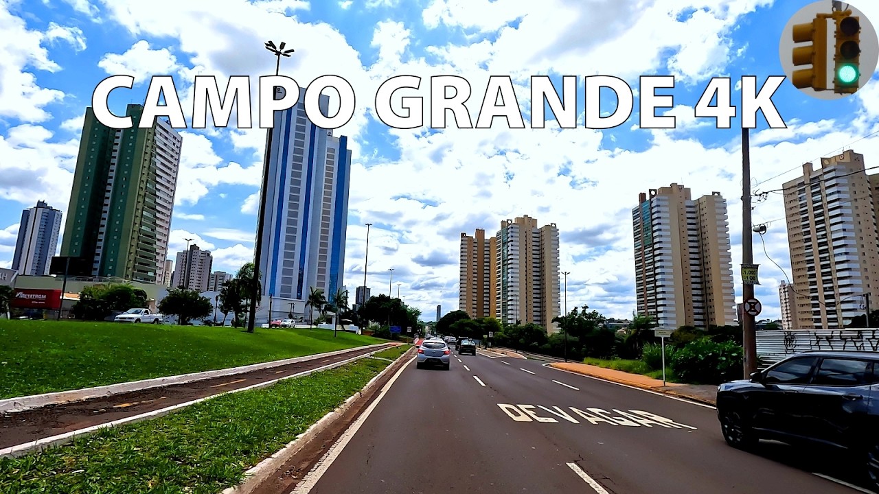 CAPITAL do PANTANAL MS DIRIGINDO em CAMPO GRANDE pelas Av AFONSO PENA e DUQUE de CAXIAS 4K v1