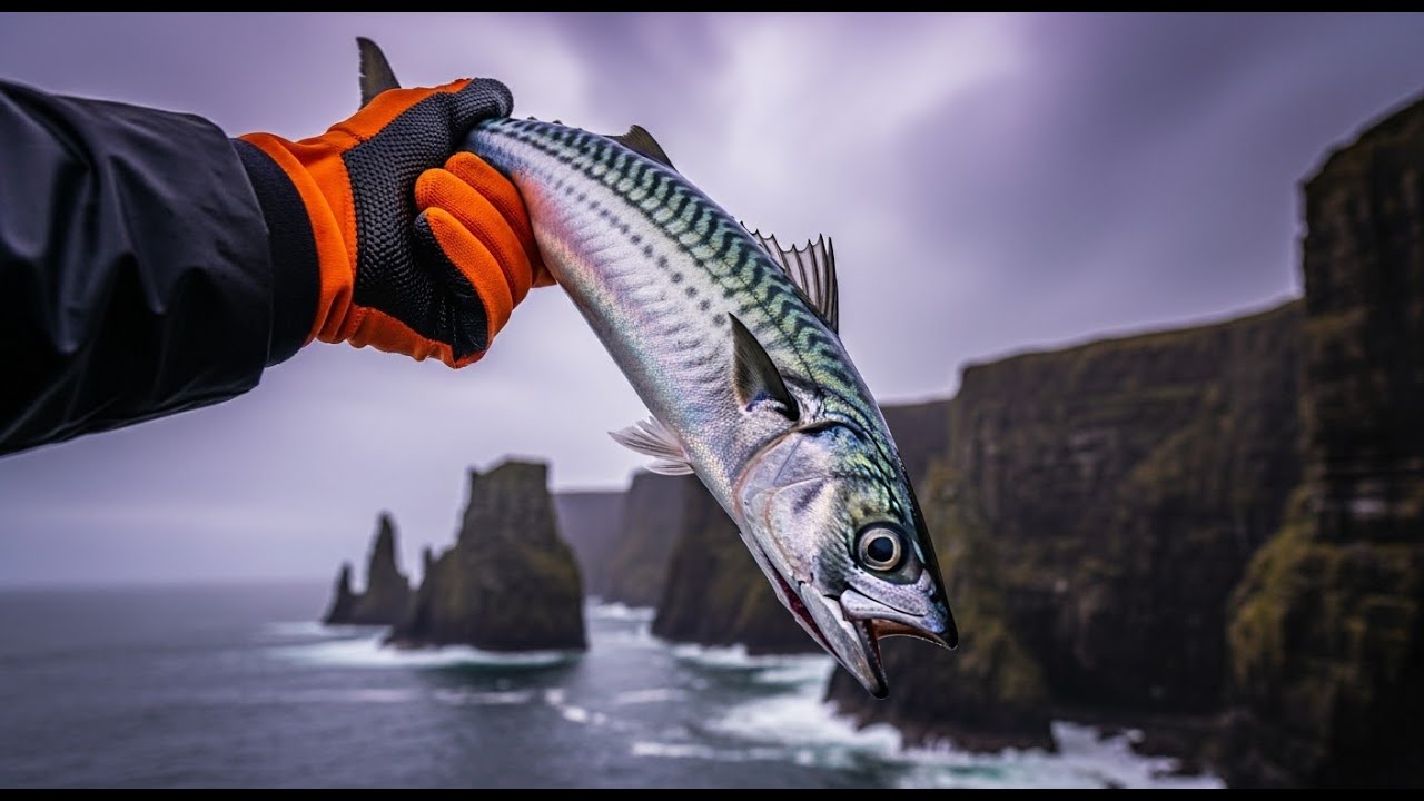 Sea Fishing # Mackerel North Sea East Scotland Crazy Session Rock Cliff Fishing 
