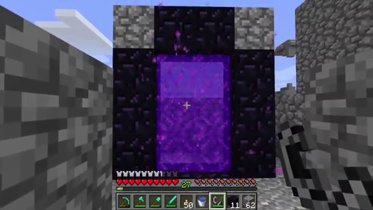 Как сделать портал Нижнего мира из десяти блоков обсидиана &mdash; Minecraft