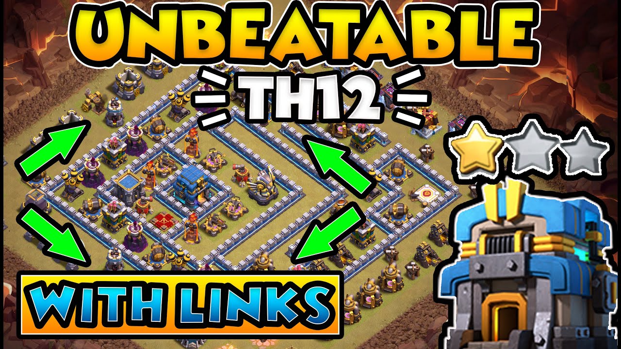 TOP 45 TOWN HALL 12 WAR BASES WITH LINKS -Best TH12 CWL WAR BASE -TH12 Trophy Base With Base Layout