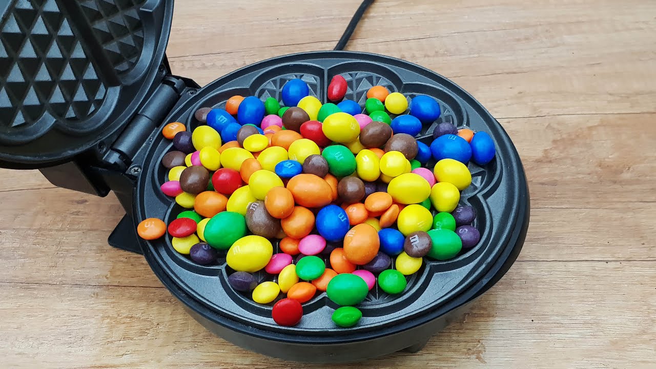 EXPERIMENT WAFFLE IRON vs M&M and Skittles