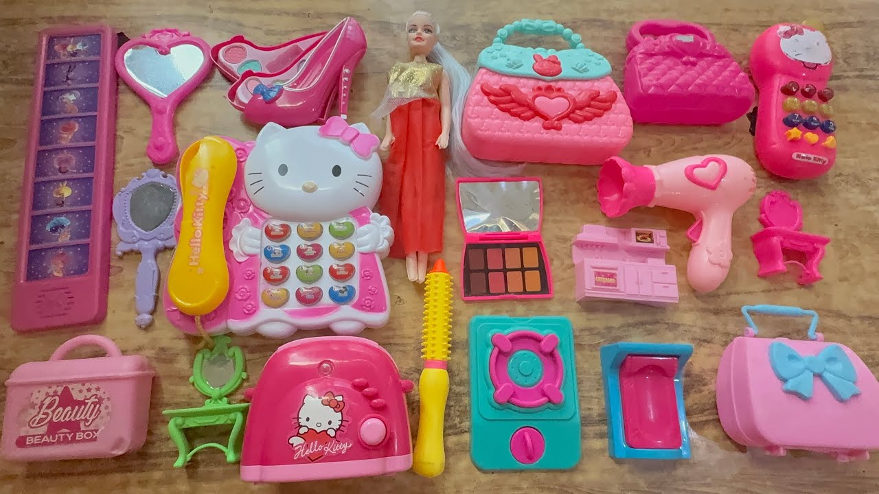 3 :15 Minutes Satisfying Unboxing Hello Kitty Tiny Barbie Doll Kitchen Set | ASMR | Cute Mini Toys