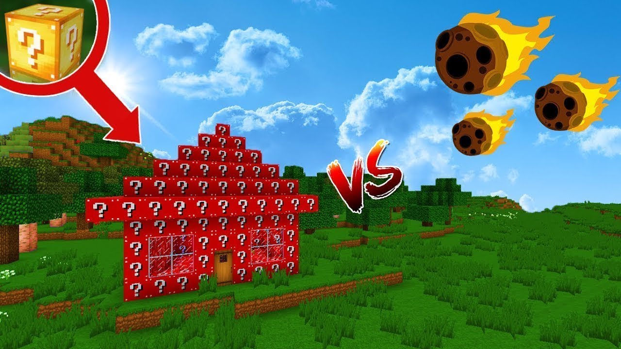 Mega obří meteority VS Baráky z Lucky bloku!! 😨 - Stalo se něco s čím jsme nepočítali😂! w/Morry