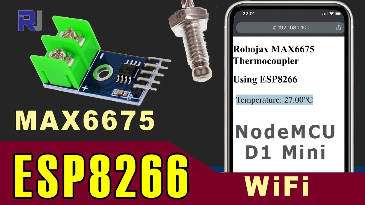 MAX6675 Температура термопары через WiFi с ESP8266 NodeMCU D1 Mini