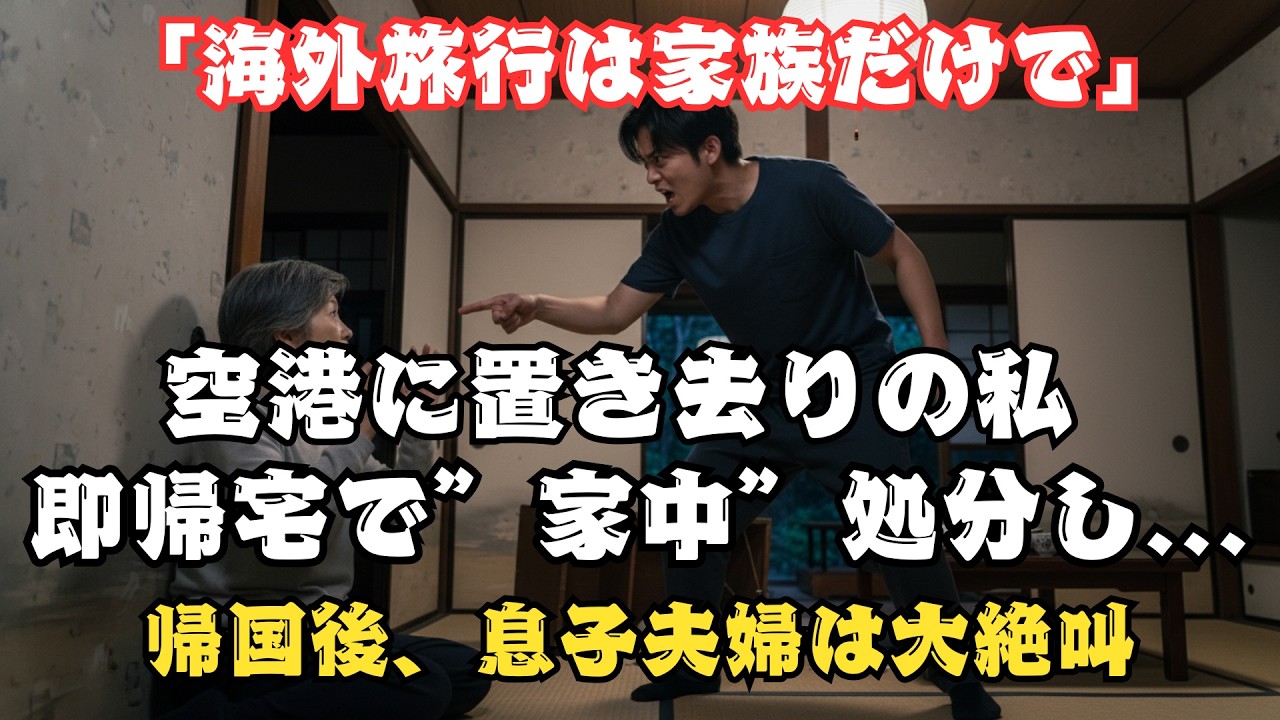 空港で私を捨てた息子夫婦「あなたは家族じゃないのでｗ」→お望み通り家を空っぽにしてやった結果、大絶叫ｗ【60代以上の方へ】.