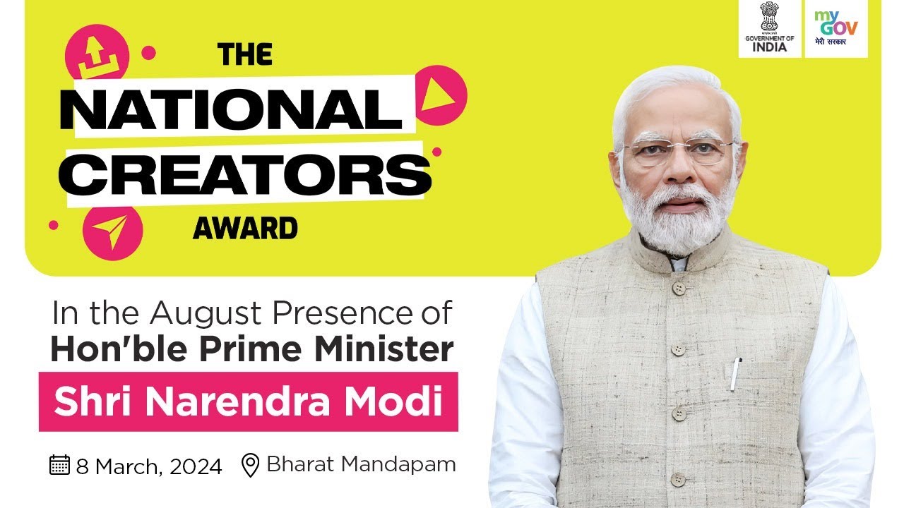 WATCH LIVE: PM #Modi presents first-ever #NationalCreatorsAward at Bharat Mandapam, New Delhi
