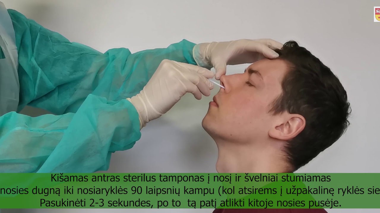 Tepinėlio iš burnaryklės ir nosiaryklės paėmimas (SARS-CoV-2 nustatymui)