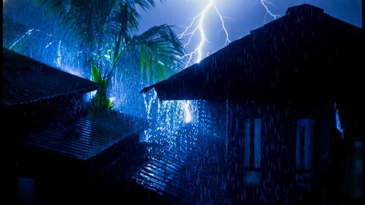 Heavy Rain & Thunder Sounds Live Stream – Deep Sleep, Insomnia Relief, Relaxation & Calm Night #45