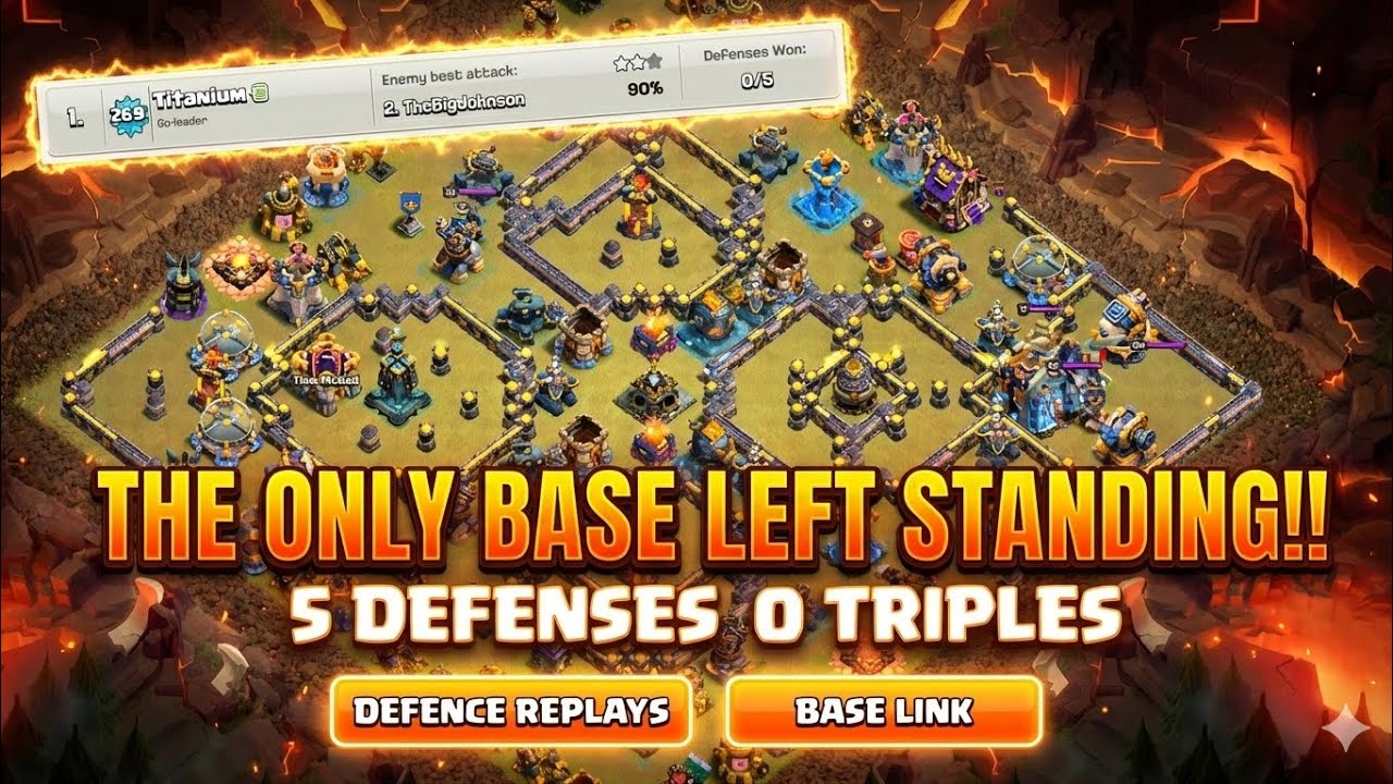 Every Base Got Tripled... Except This TH18 Base! 🔥💀 5 Defenses | Replays + Link