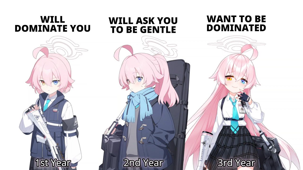 hoshino over the years (blue archive)