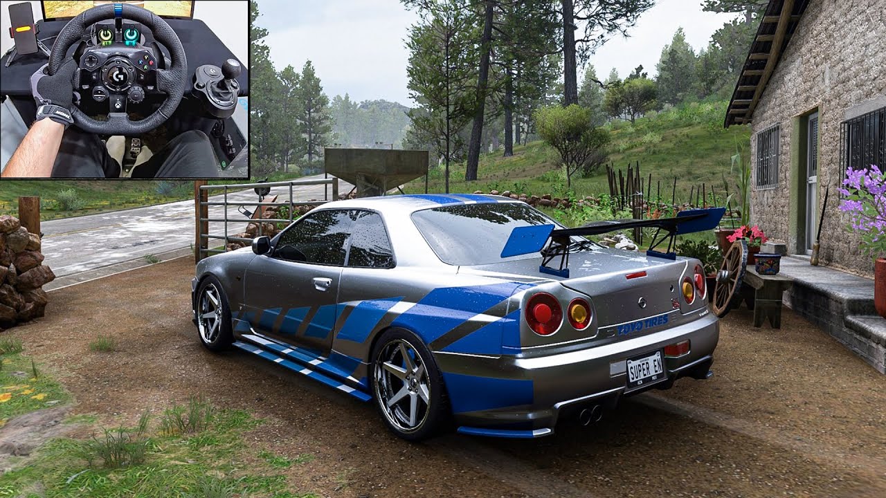 Nissan Skyline GTR R34 - Forza Horizon 5 | Logitech G923 Steering Wheel