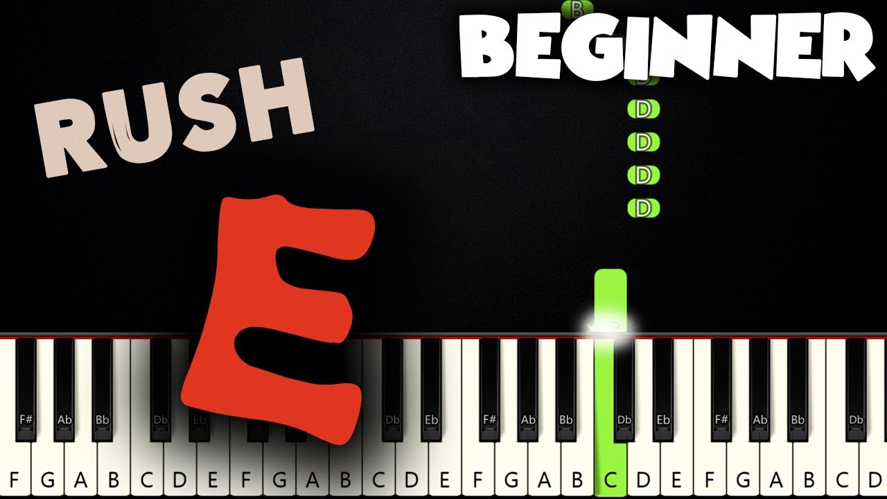 Rush E - @SheetMusicBoss | BEGINNER PIANO TUTORIAL + SHEET MUSIC by Betacustic
