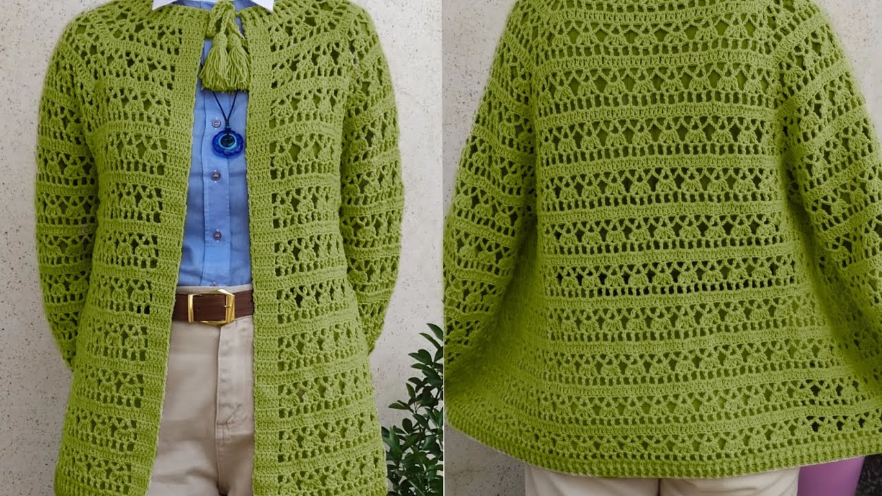 ✨ Amazing Crochet Women Sweater Cardigan Pattern Top Pattern Blouse Sweater pattern only stitch