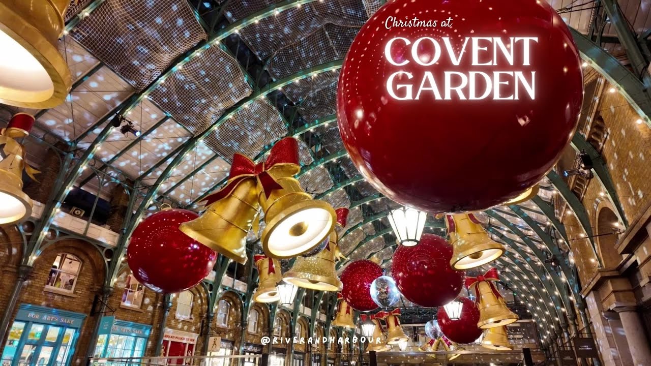 Christmas Magic at London's Covent Garden🎄🎅✨ | Evening Walkthrough