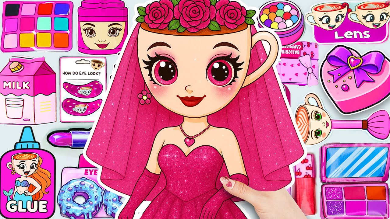 ✨Paper DIY✨ BRIDAL Ballerina Cappuccina ITALIAN BRAINROT | Makeup, Skin care | Unboxing Blind Bags