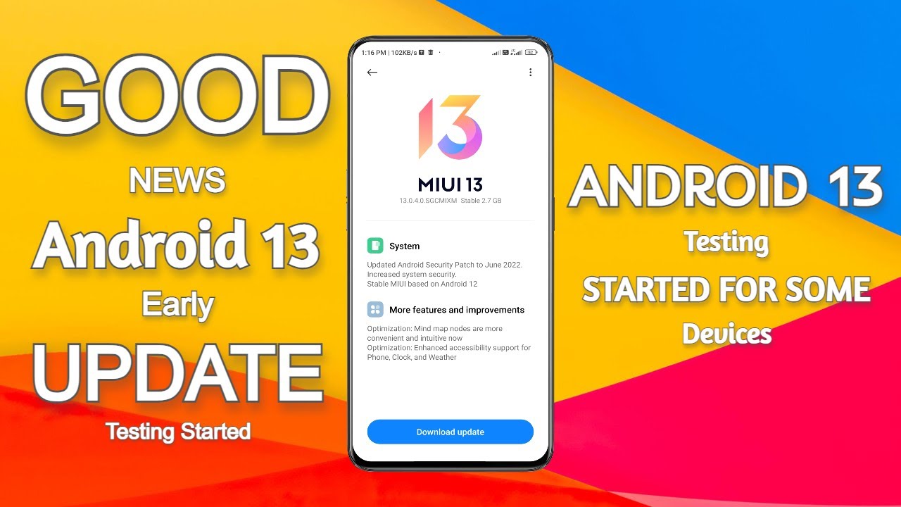 Xiaomi Android 13 Based Miui Update Testing Started For Some Devices