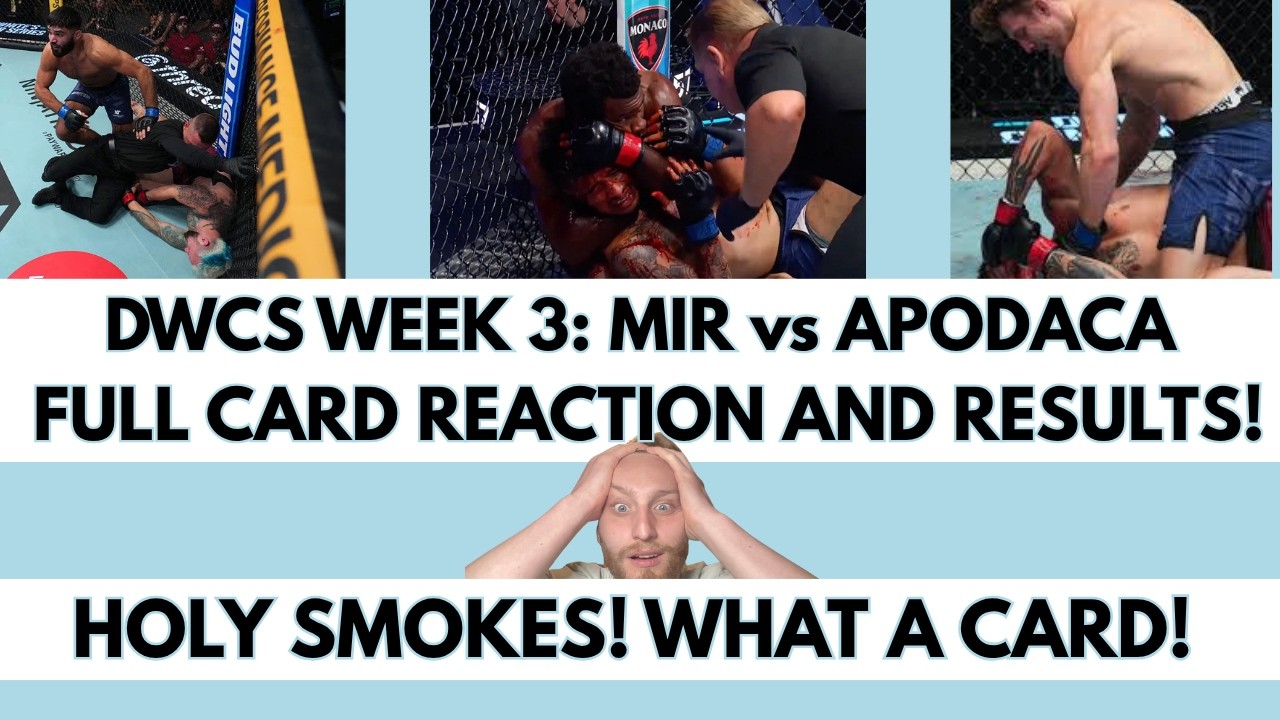 DANA WHITE CONTENDER SERIES WEEK 3: MIR vs APODACA FULL CARD REACTION AND RESULTS! HUGE UPSET?!