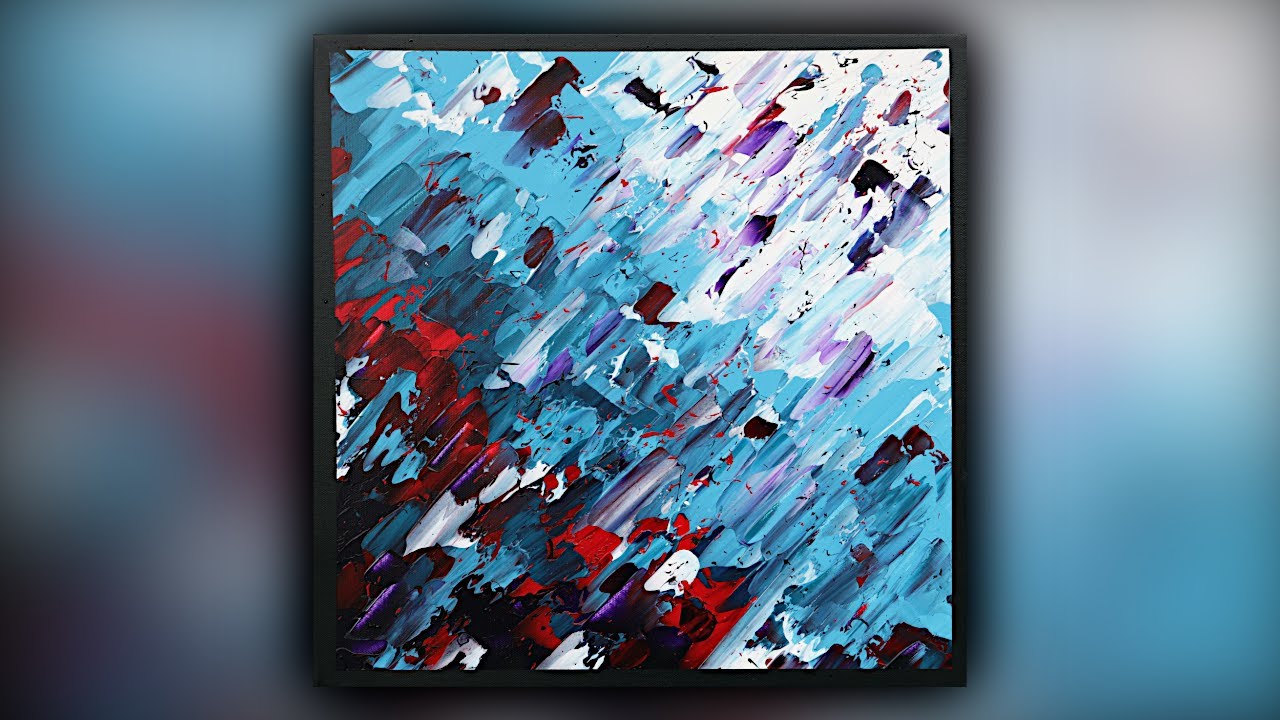 Easy Abstract Painting / Satisfying / Acrylics / Palette Knife / Demo #097